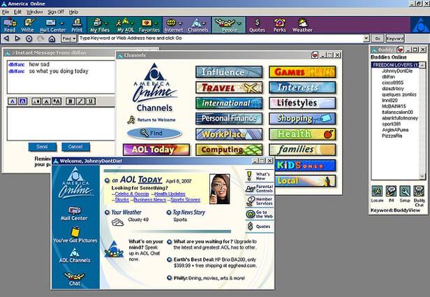 Outdated small business website — AOL-era digital design